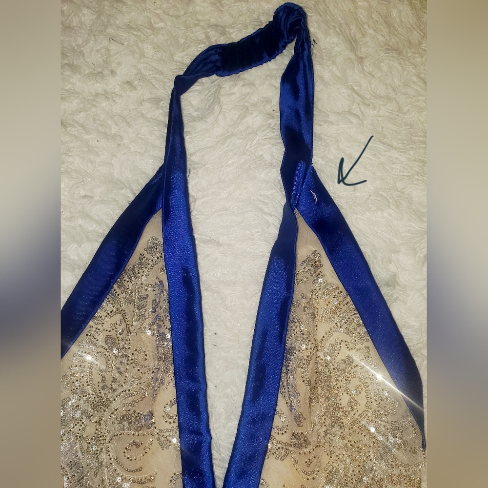 Royale Blue Prom Dress size 0 - Picture 7 of 9
